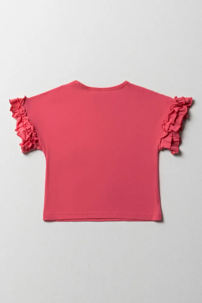 3D Butterfly Knit Top Pink