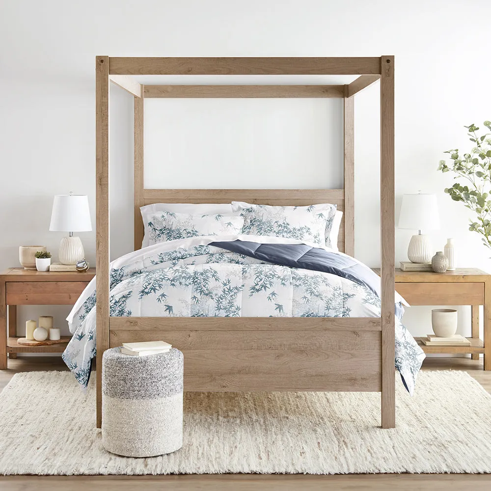 Bamboo Leaves Reversible Down-Alternative Comforter Set - 12 Days of Deals