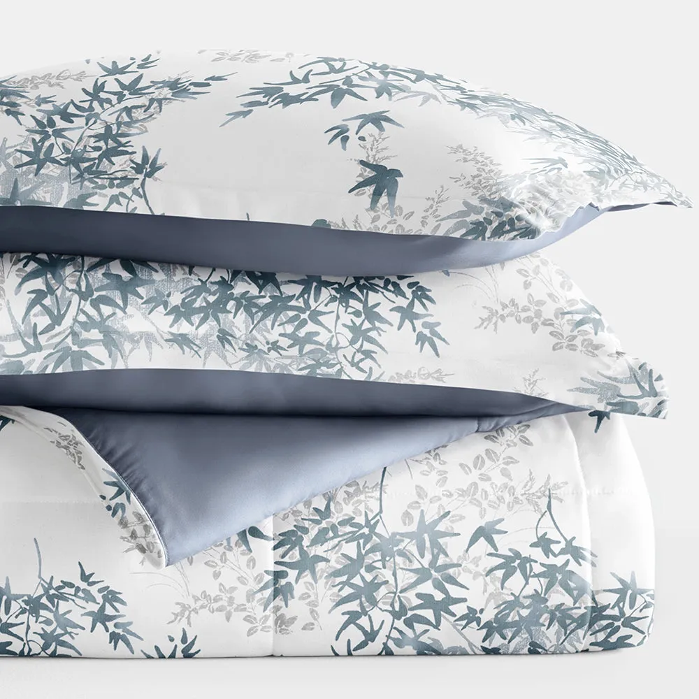 Bamboo Leaves Reversible Down-Alternative Comforter Set - 12 Days of Deals