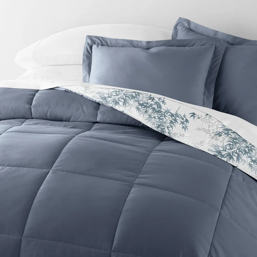 Bamboo Leaves Reversible Down-Alternative Comforter Set - 12 Days of Deals