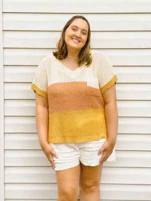 Beachy Keen Color-Block Sweater Tee