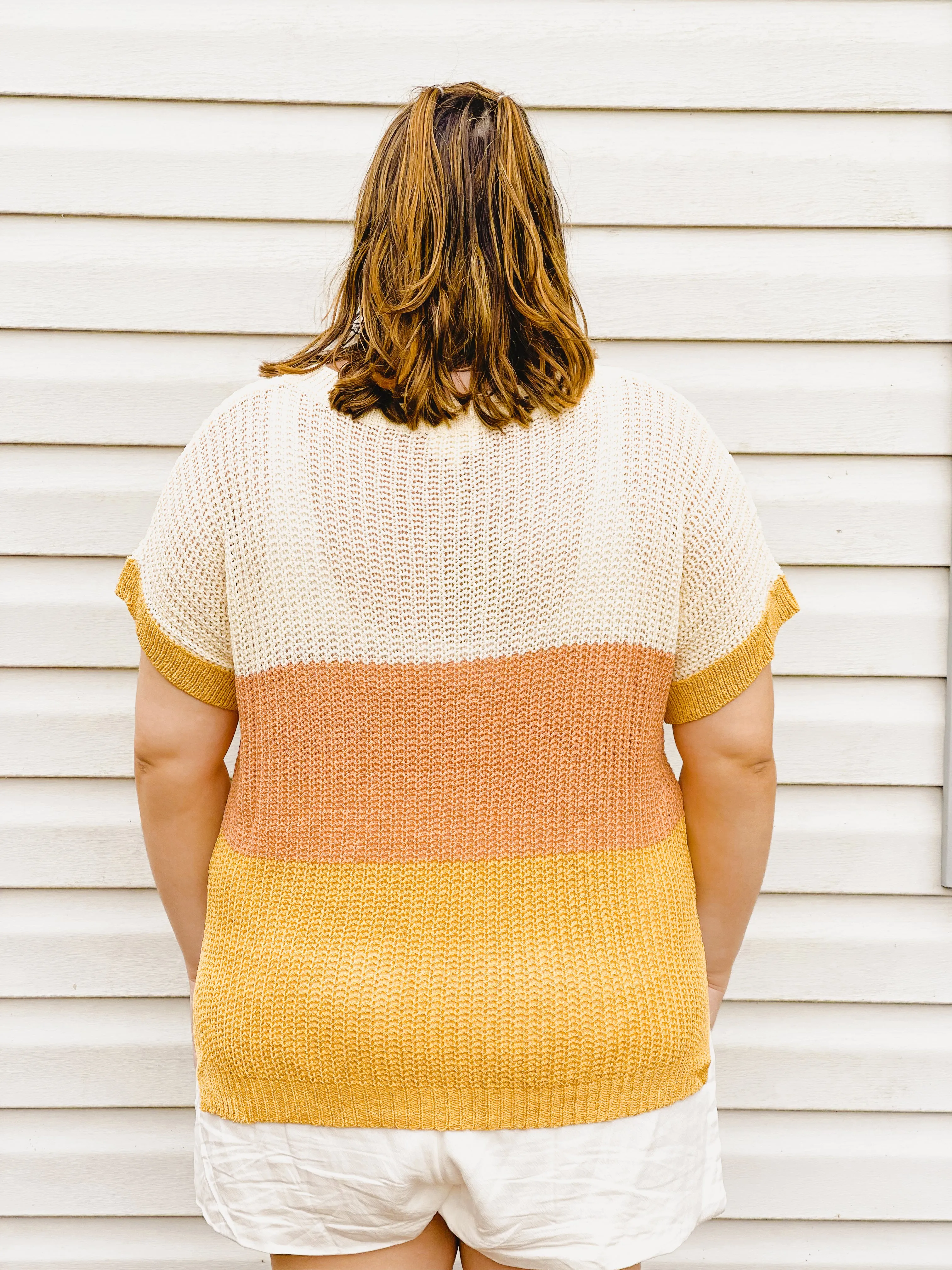 Beachy Keen Color-Block Sweater Tee