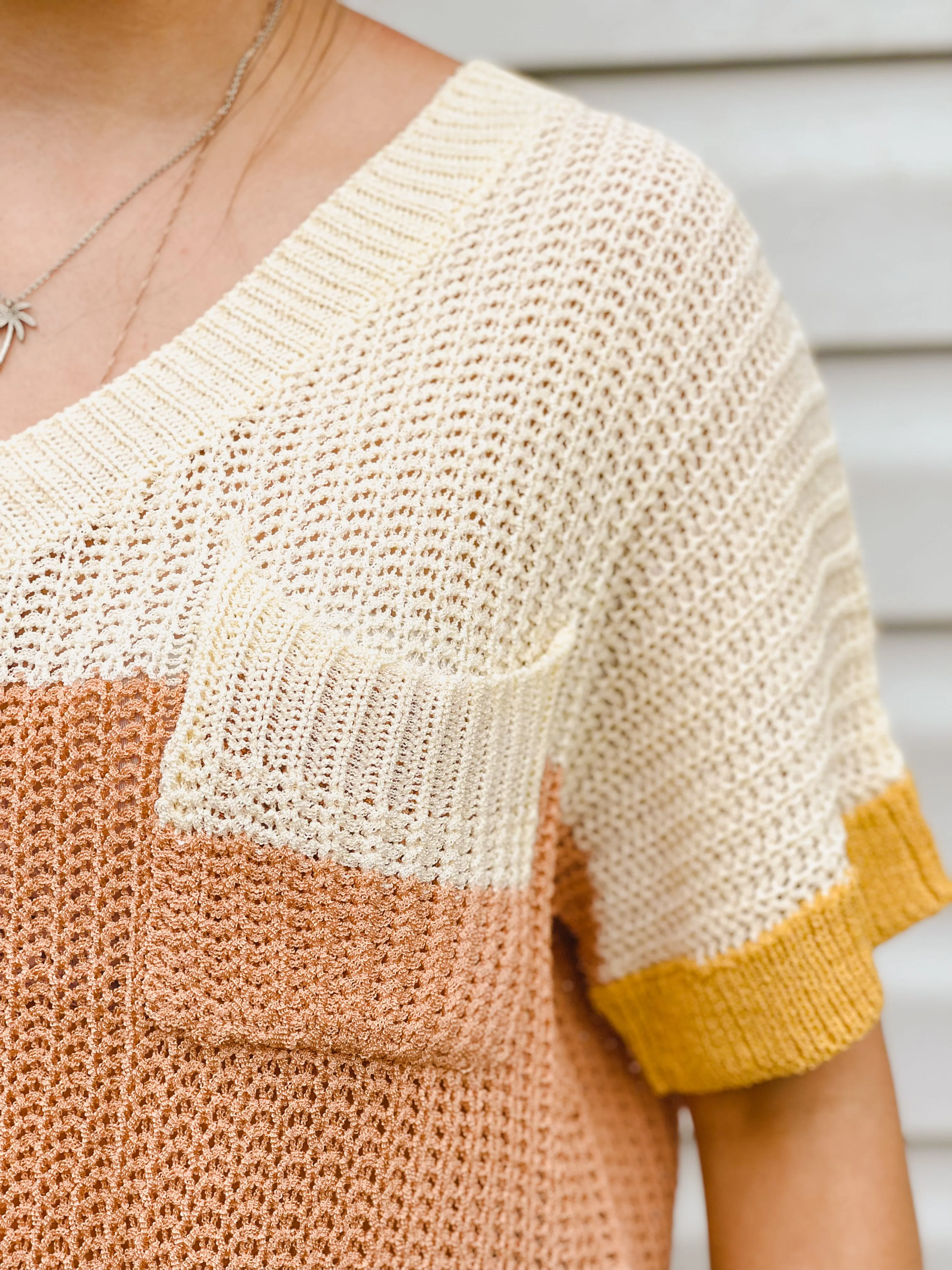 Beachy Keen Color-Block Sweater Tee