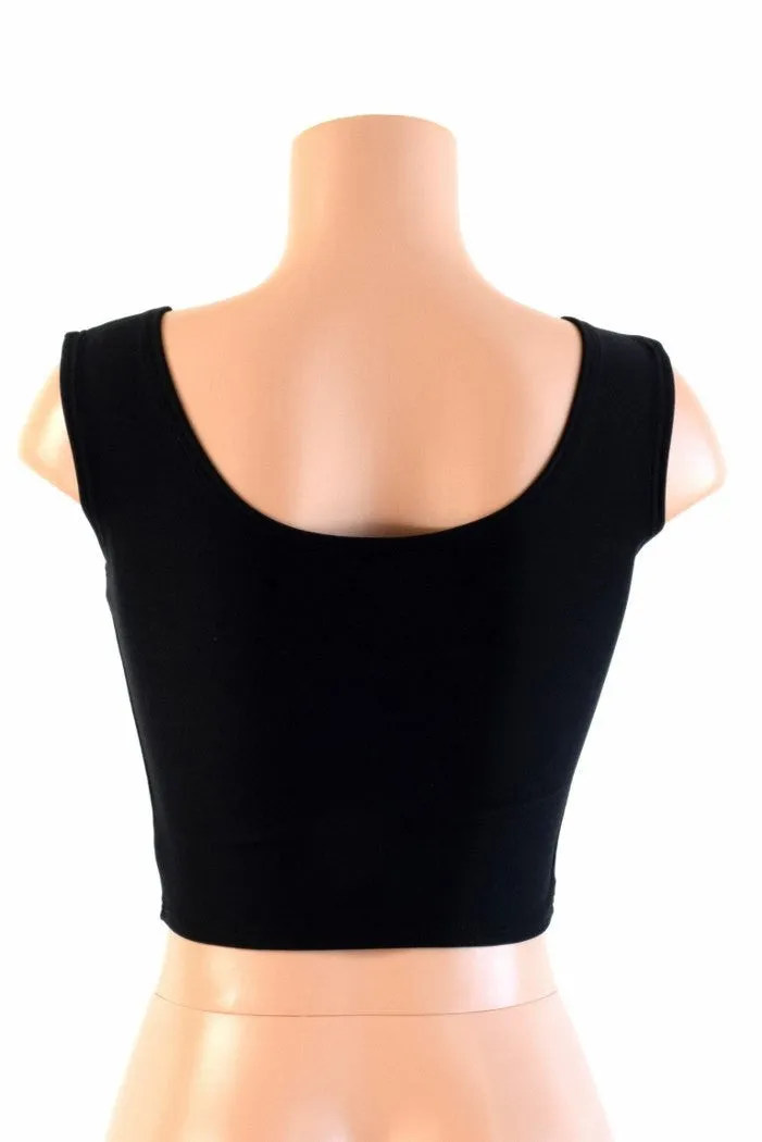 Black Soft Knit Crop Top