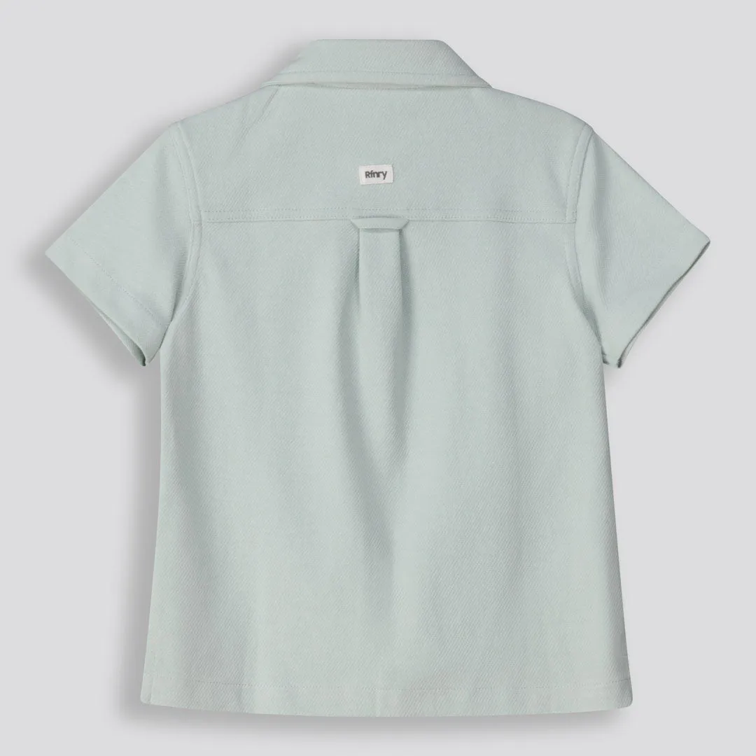 Boys Textured Shirt _ 154861 _ Sage