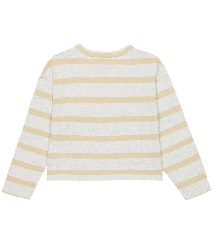 Brunello Cucinelli Striped Long Sleeve Knit Top, Multicolor