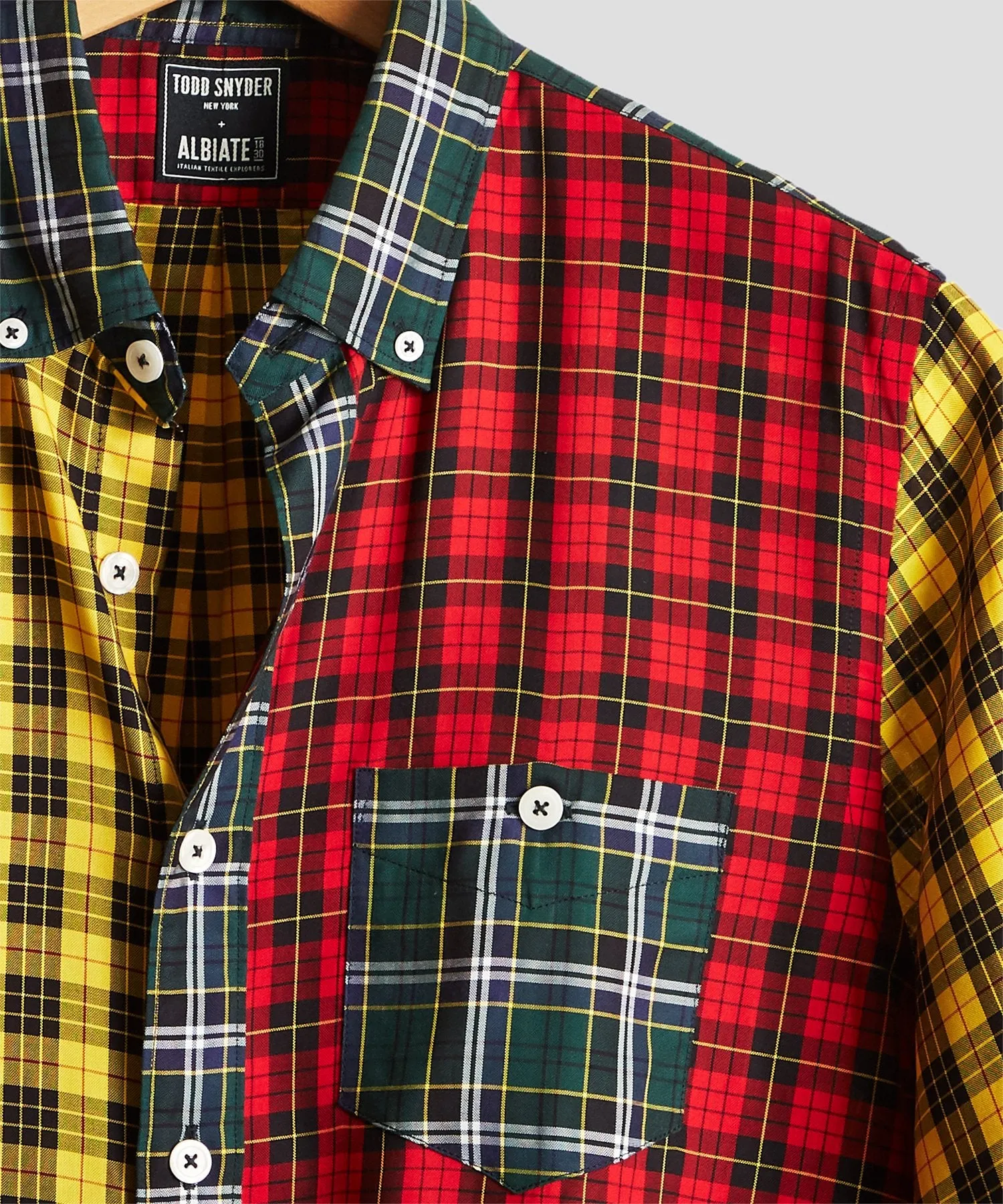 Button Down Holiday Tartan Cocktail Shirt