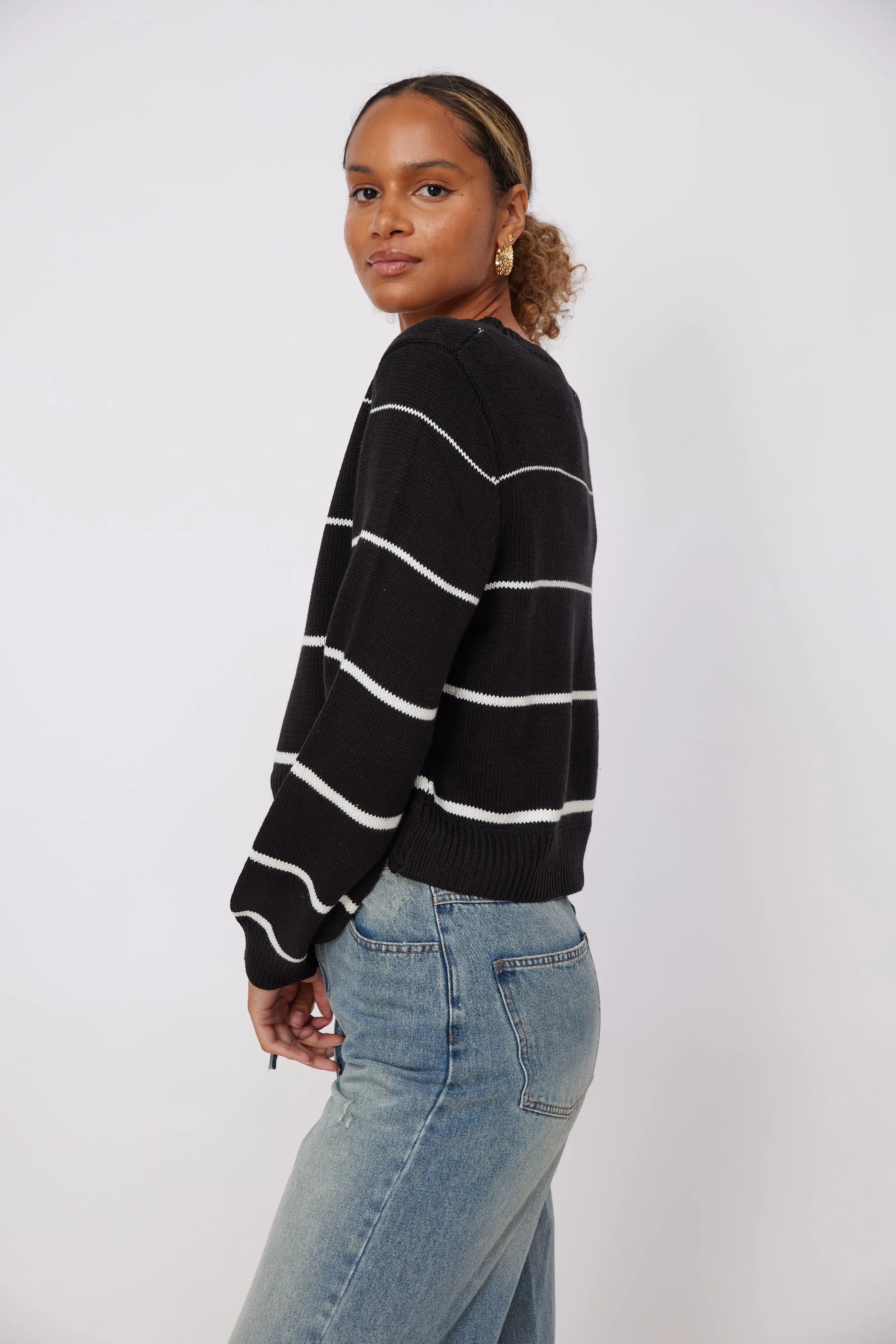 Chaney Striped Boatneck Sweater