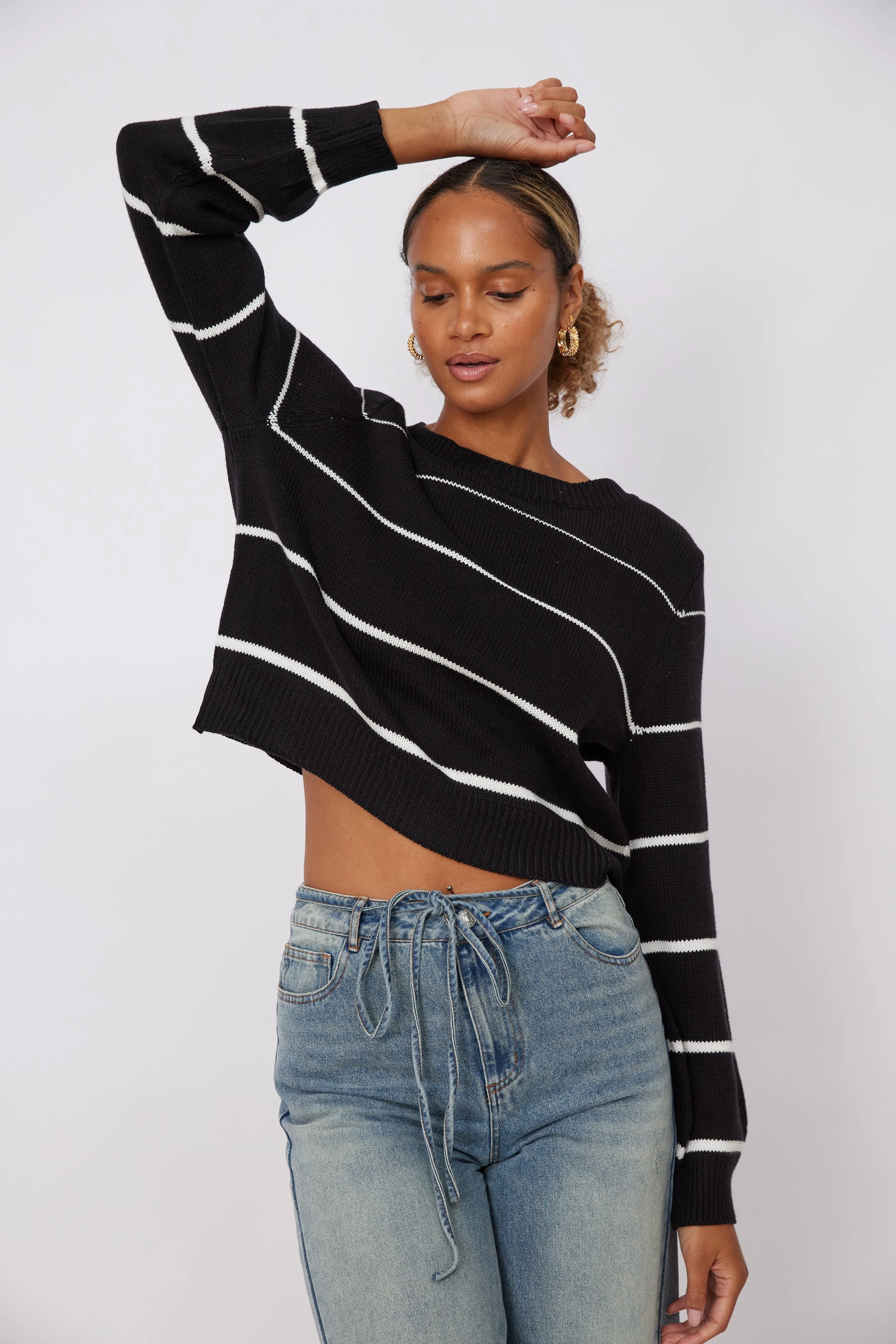 Chaney Striped Boatneck Sweater