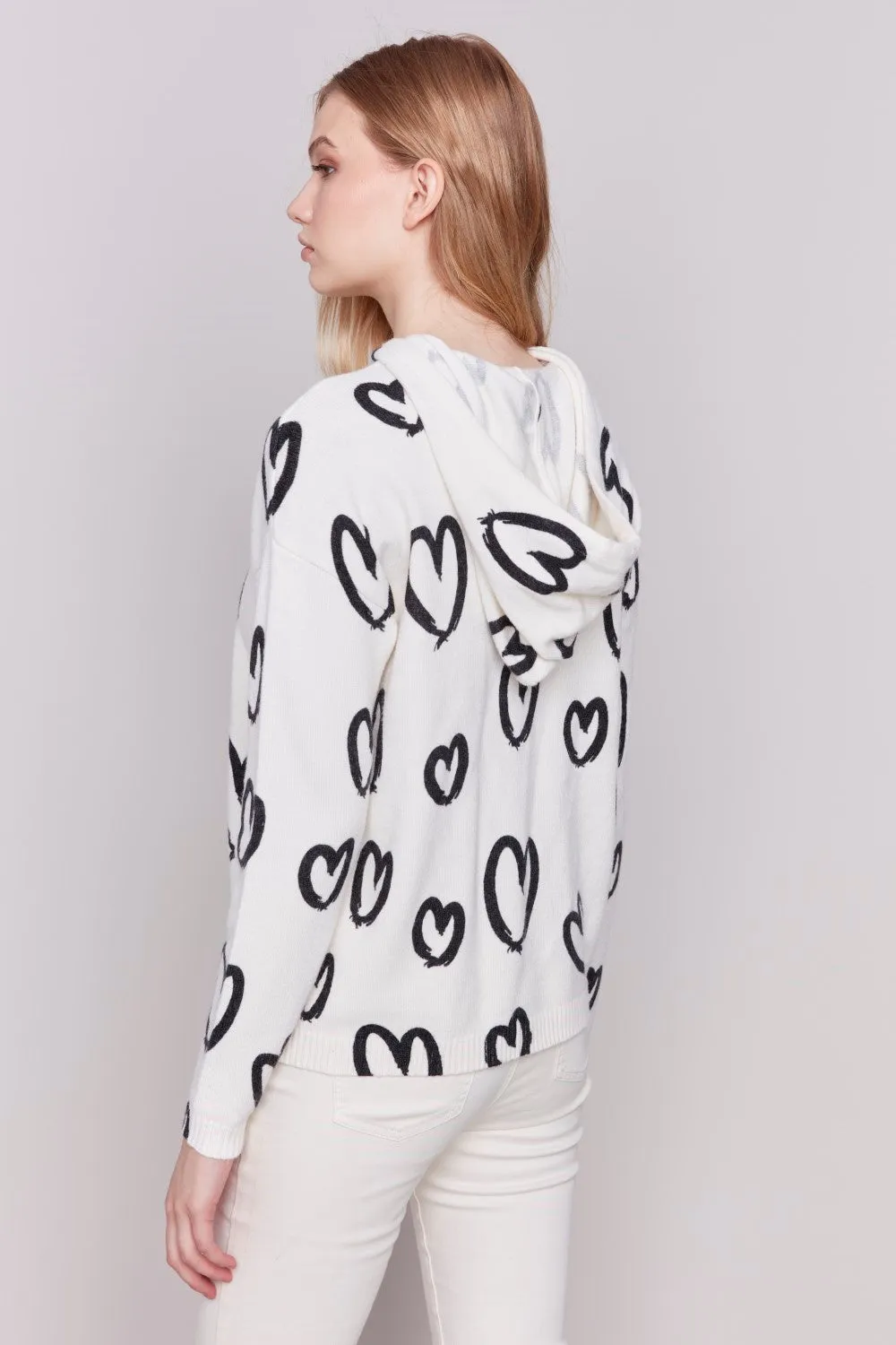 Charlie B Sweater C2436XP-736A-P461 Hearts