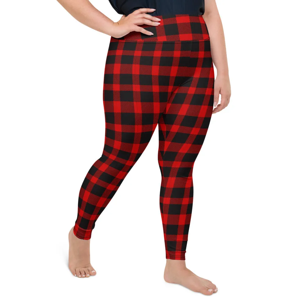 Classic Plaid All-Over Print Plus Size Leggings