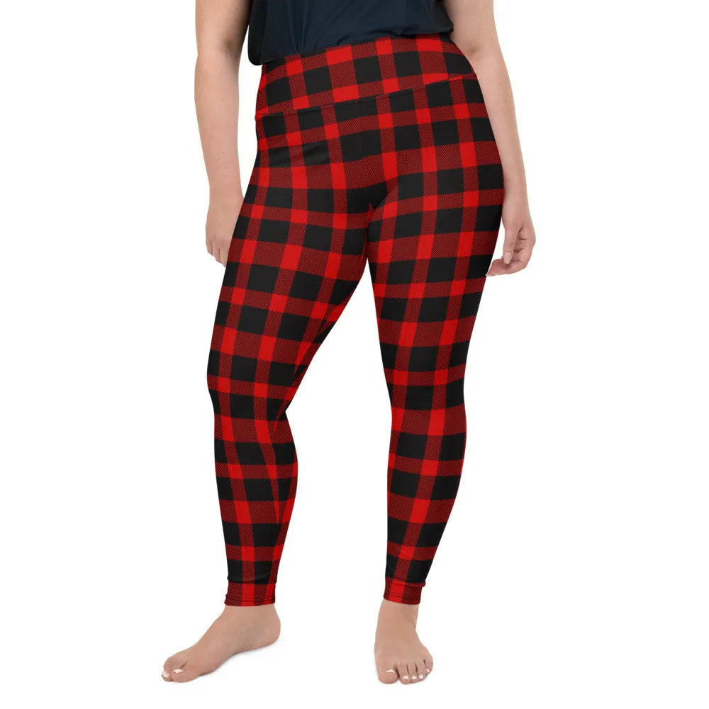 Classic Plaid All-Over Print Plus Size Leggings