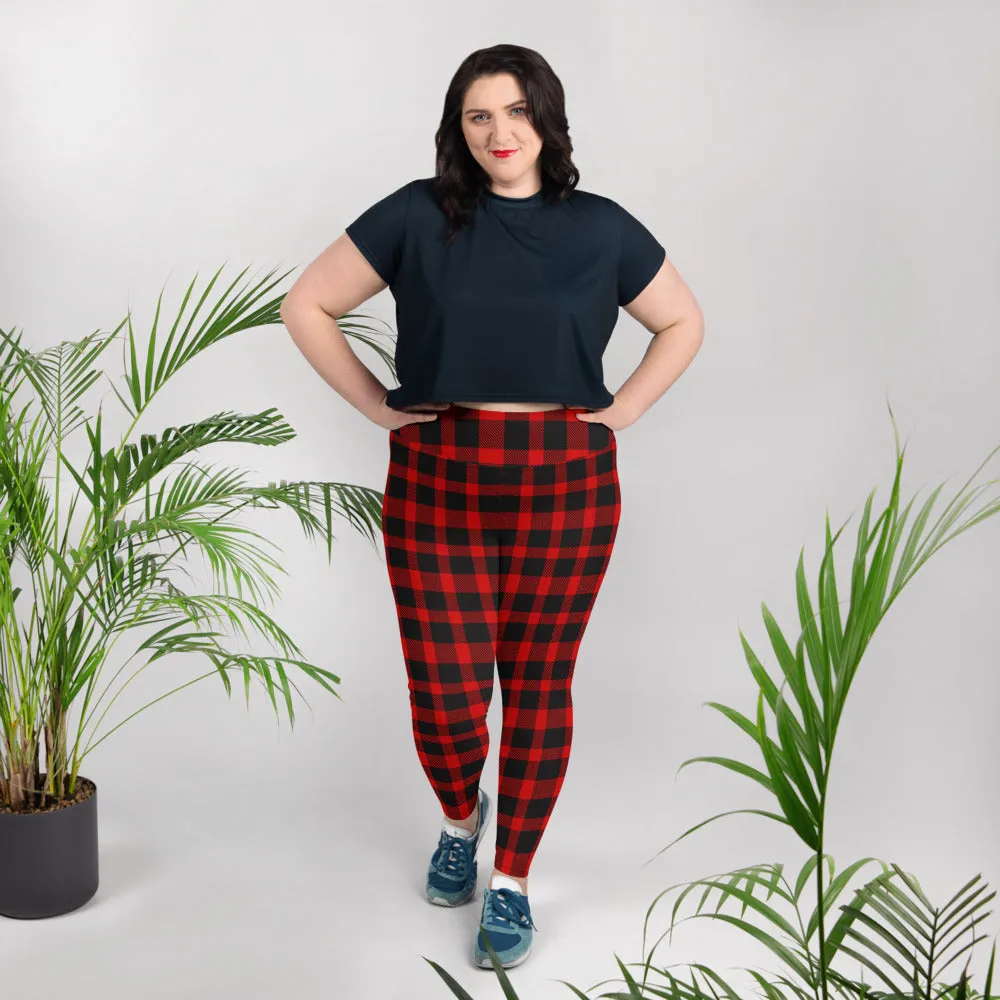 Classic Plaid All-Over Print Plus Size Leggings