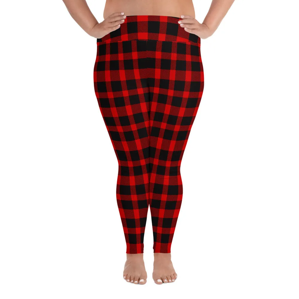 Classic Plaid All-Over Print Plus Size Leggings