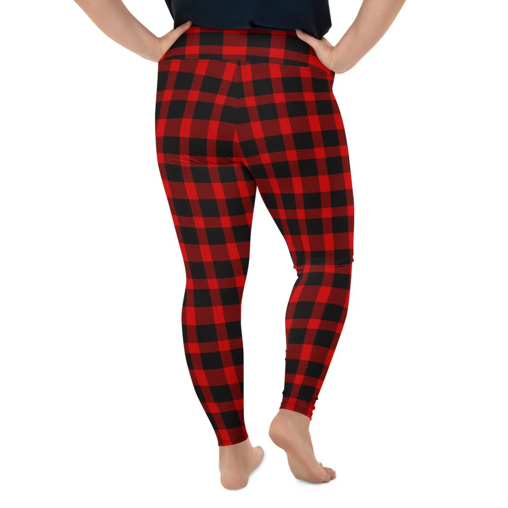 Classic Plaid All-Over Print Plus Size Leggings