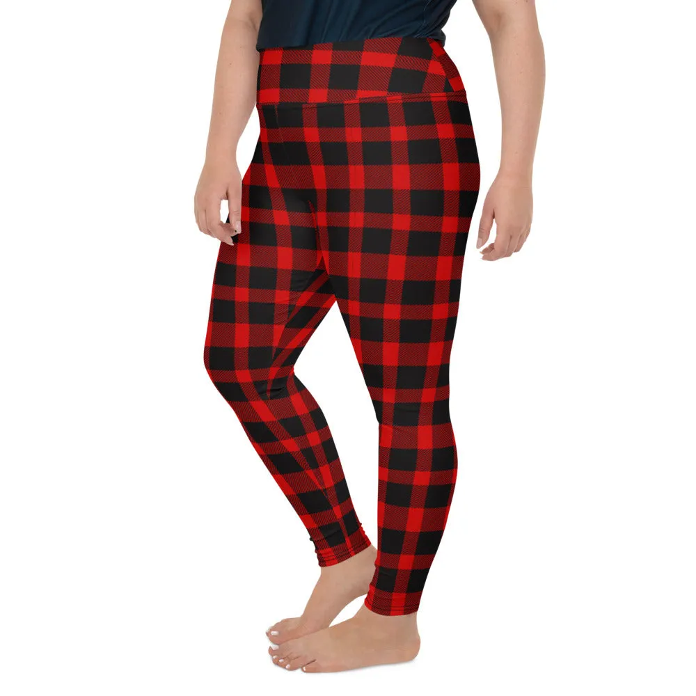 Classic Plaid All-Over Print Plus Size Leggings