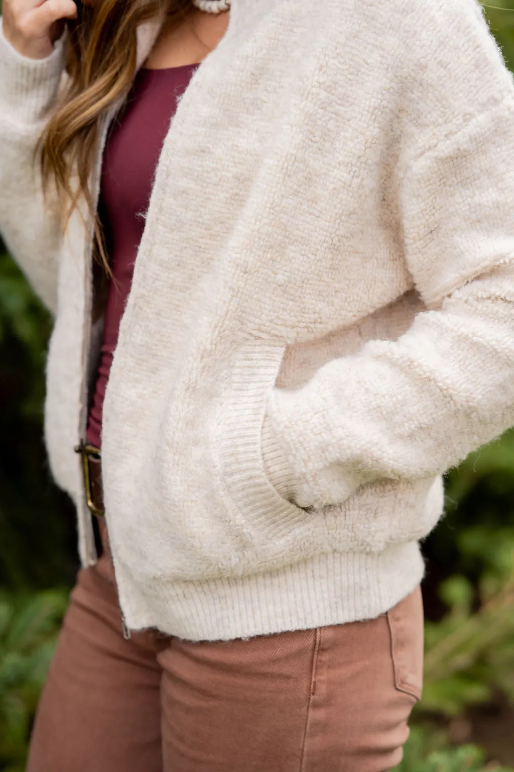 Cozy Zip Up Sweater Jacket