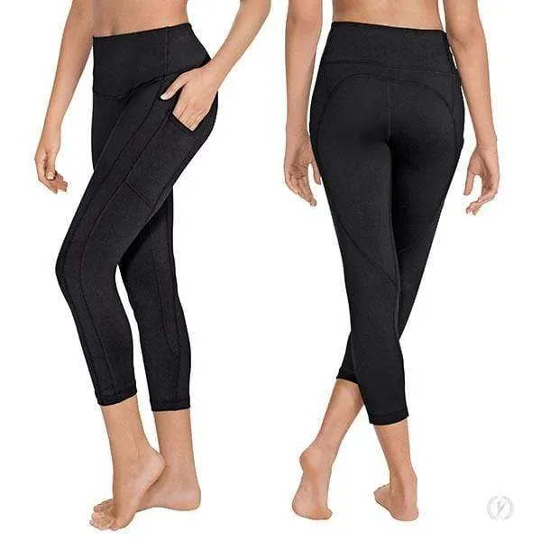 Eurotard Leggings with Side Pocket and Mesh Panel