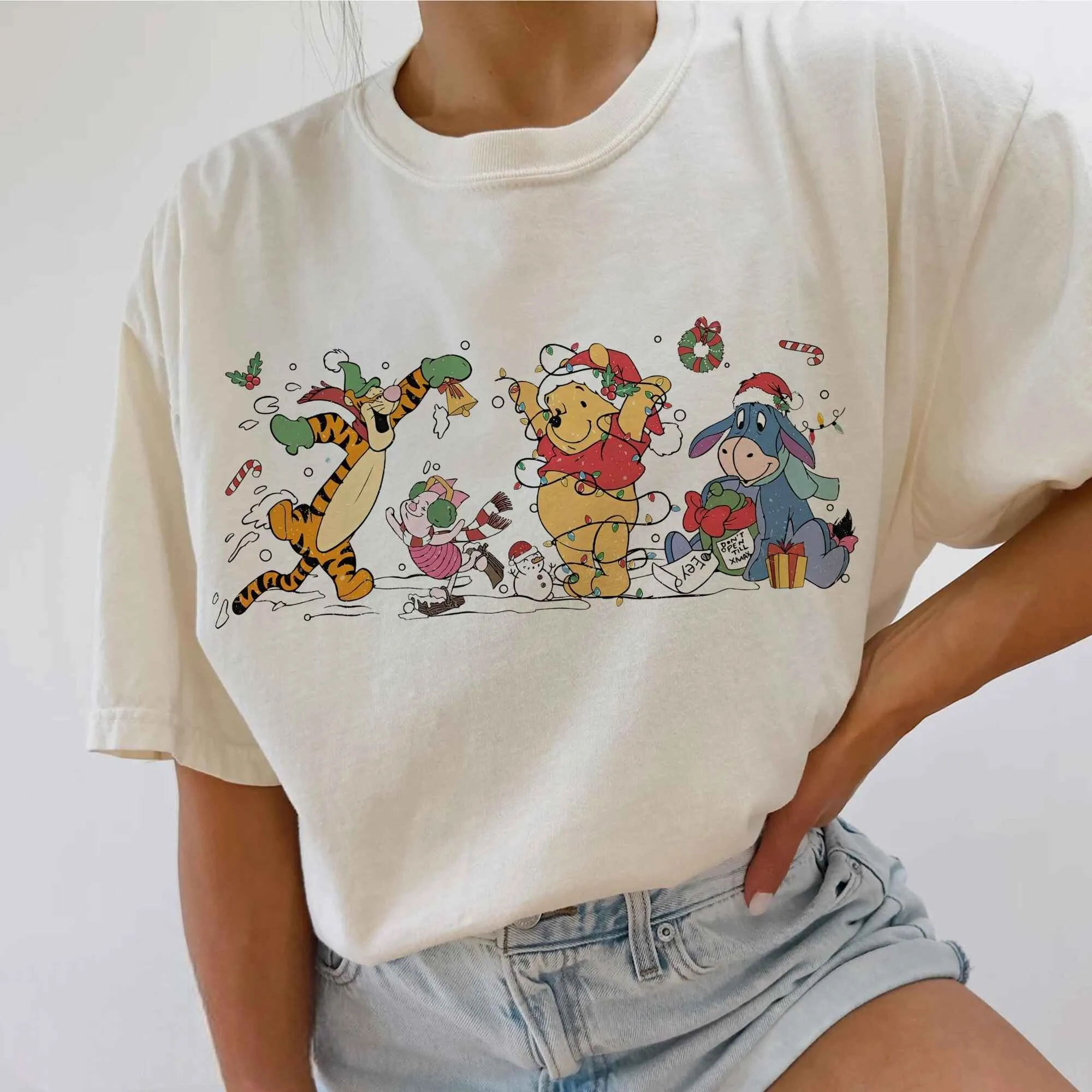 Festive Friends Christmas Tee – Cozy Holiday Character Design