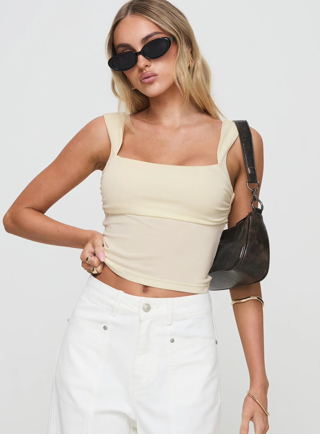 Francois Backless Top Cream