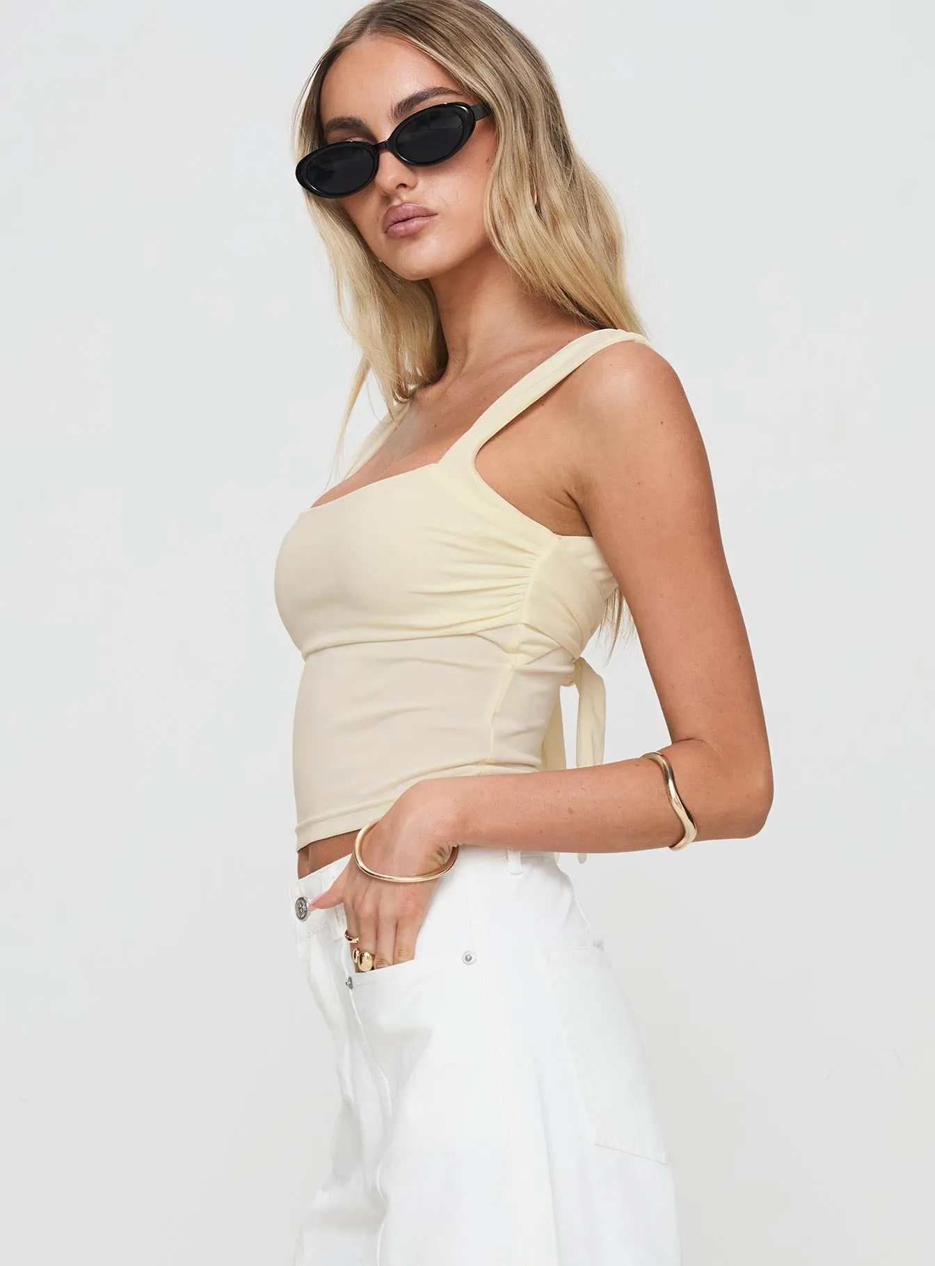 Francois Backless Top Cream