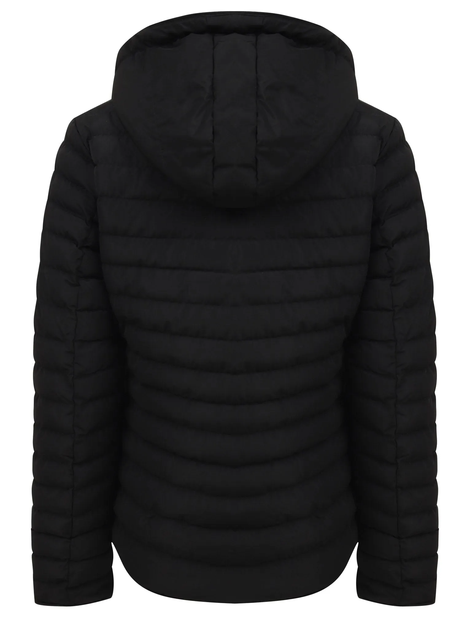 Geri Borg Lined Quilted Puffer Coat with Hood In Black - Tokyo Laundry