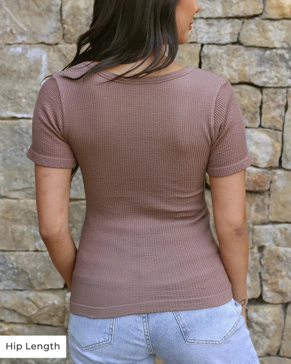 Grace & Lace Short Sleeve Brami - Taupe *Hip Length*