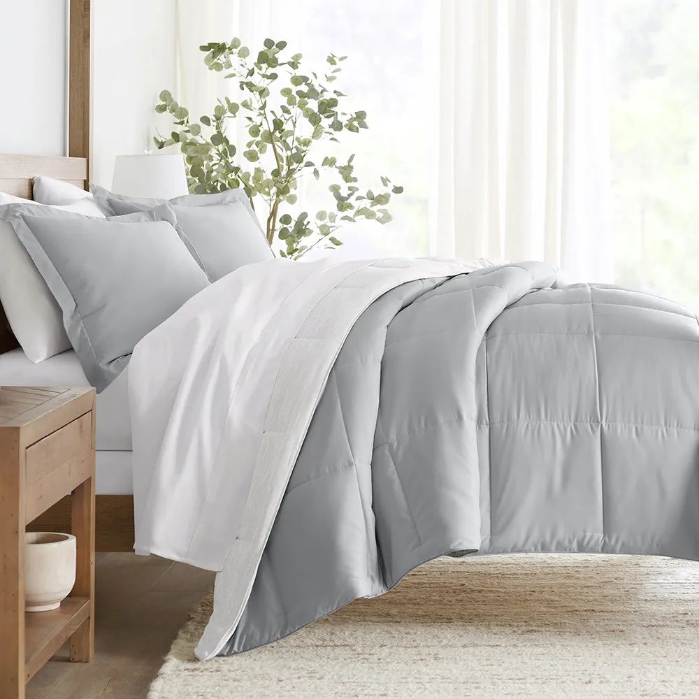 Gray Ombre Reversible Down-Alternative Comforter Set