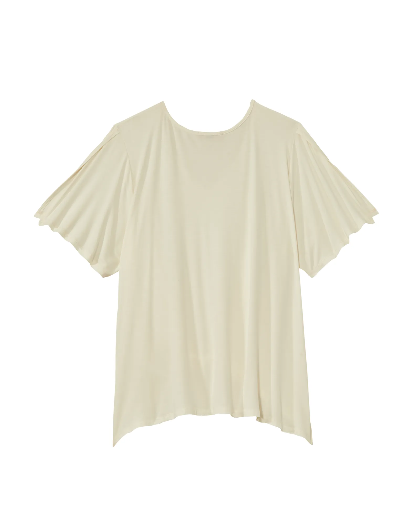 Jasmine Knotted VNeck Tee | White