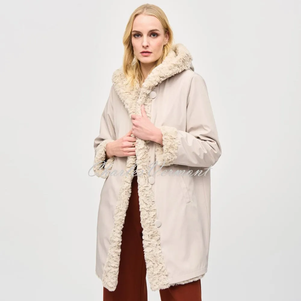 Joseph Ribkoff Reversible Faux Fur Coat - Style 243903