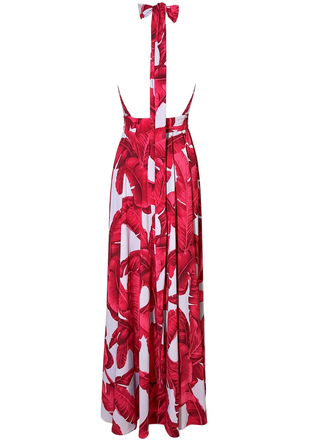 Jungle – Red / Grey Palm Vera Dress