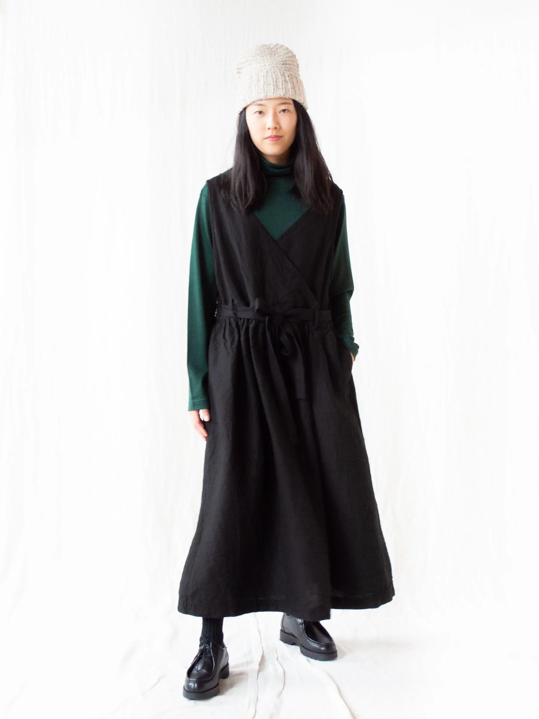 KOTOHIRADAKI Linen Dress - Black