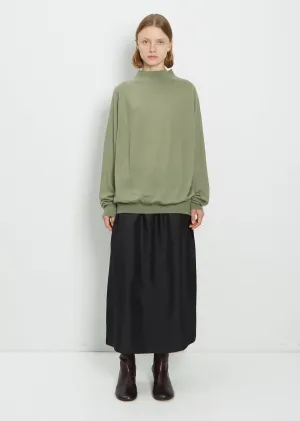 Light Cashmere Shoulder Sweater — Light Kale