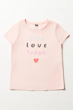 Love Short Sleeve T-Shirt Pink