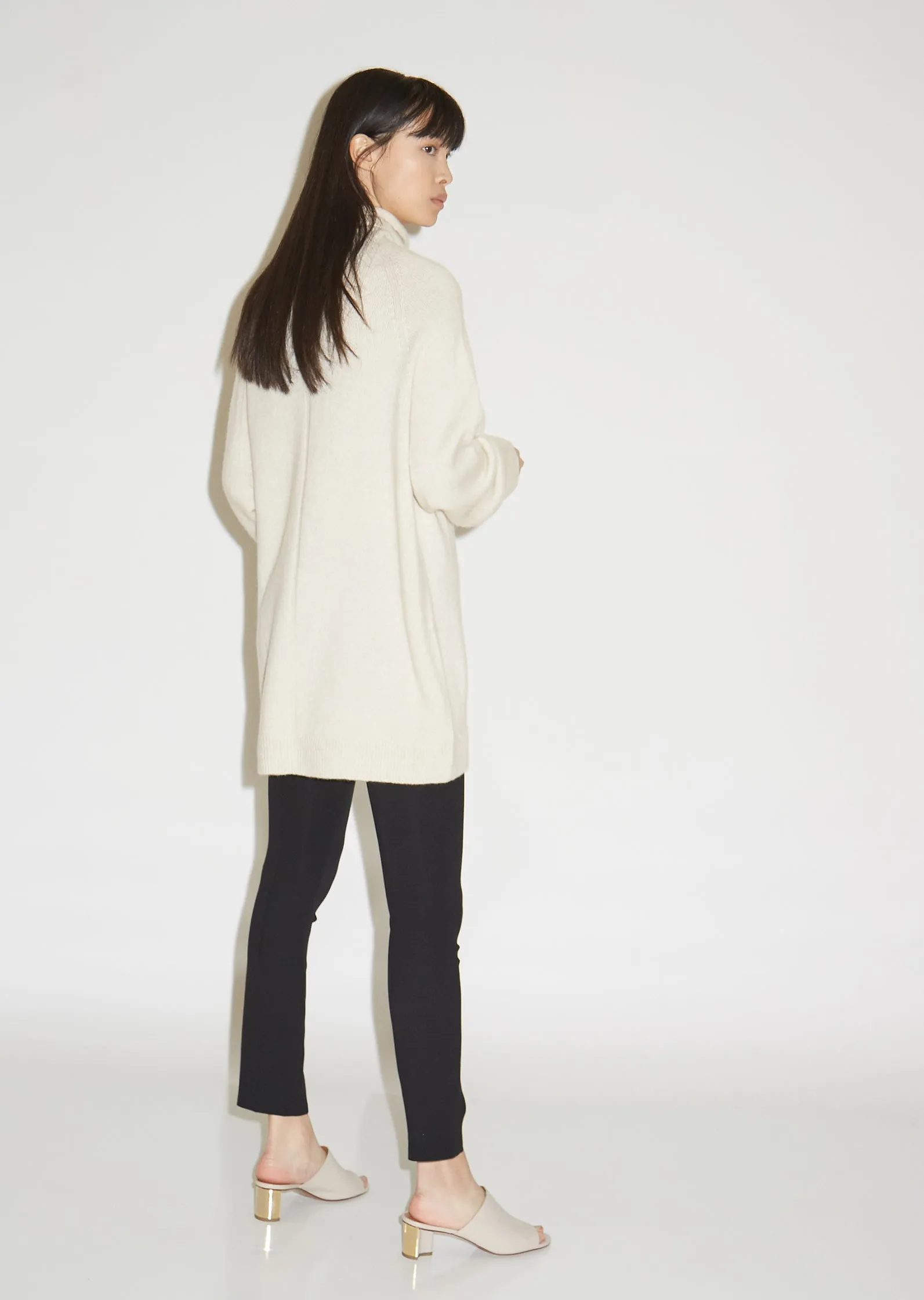 Mandel Airy Cashmere Turtleneck