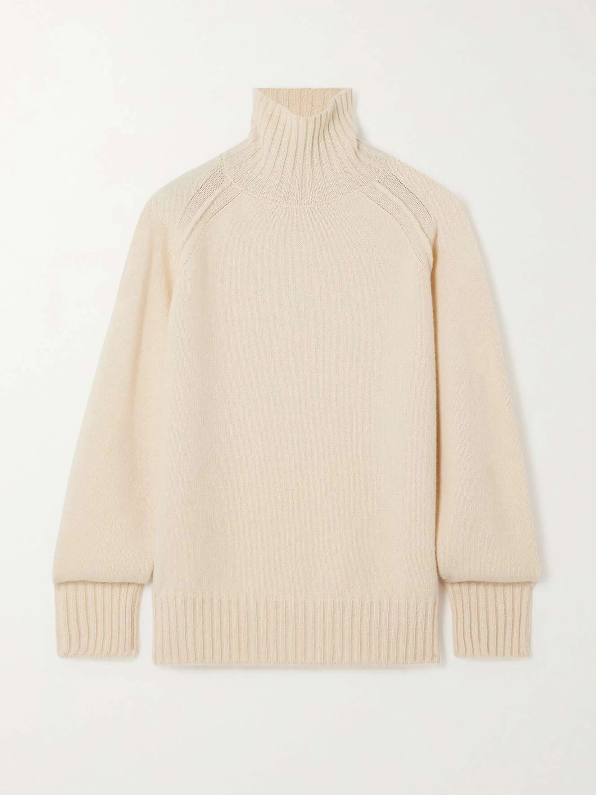 Merino wool and cashmere-blend turtleneck sweater