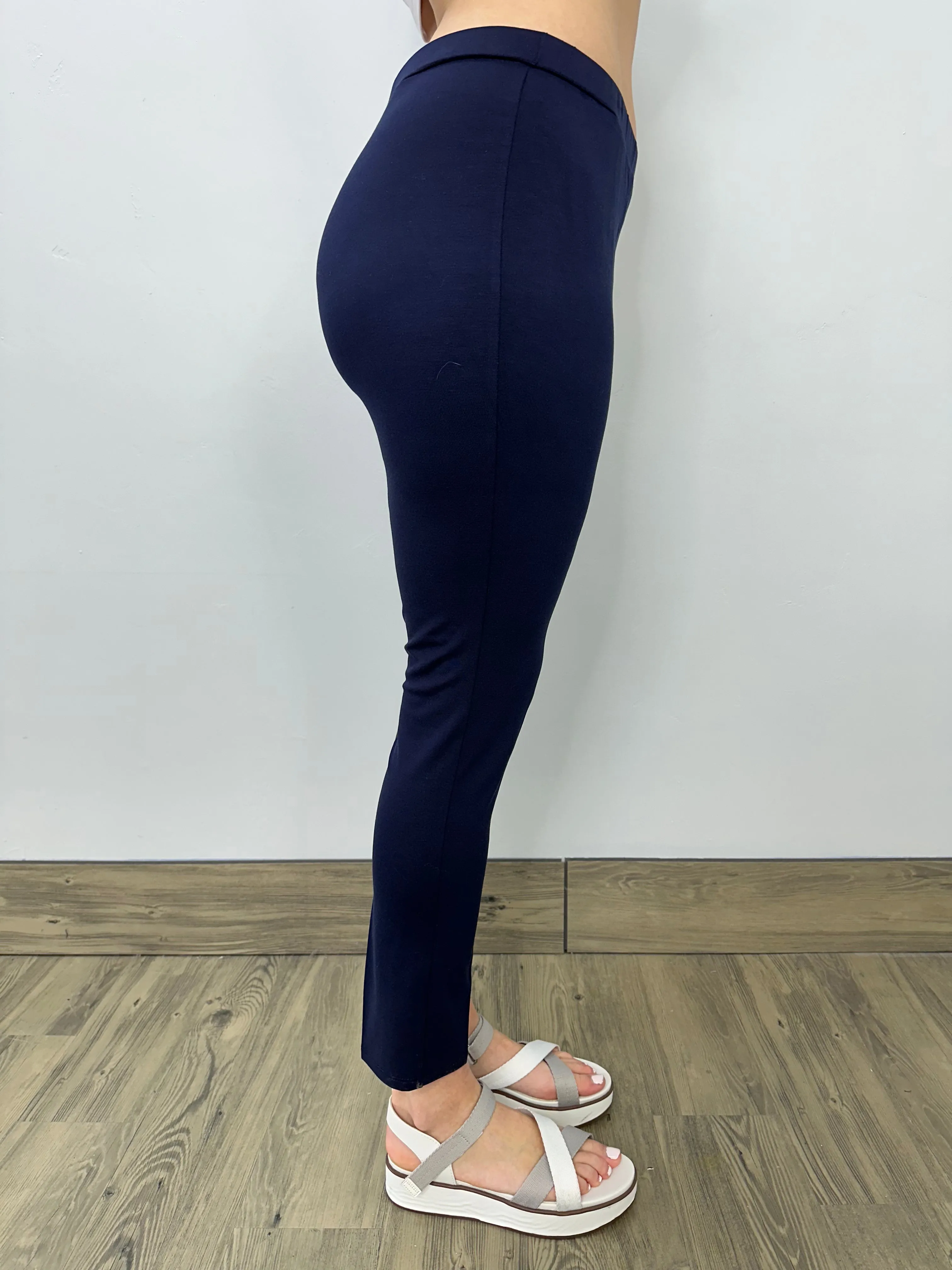 Navy Bamboo Jersey Legging