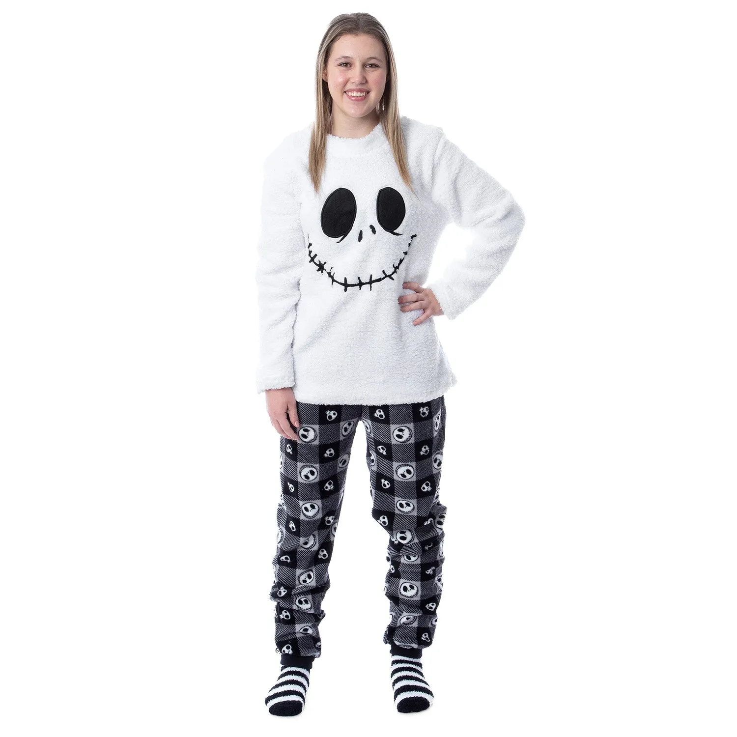 Nightmare Before Christmas Adult 3 Piece Gift Set Pajama Pants, Top , Socks