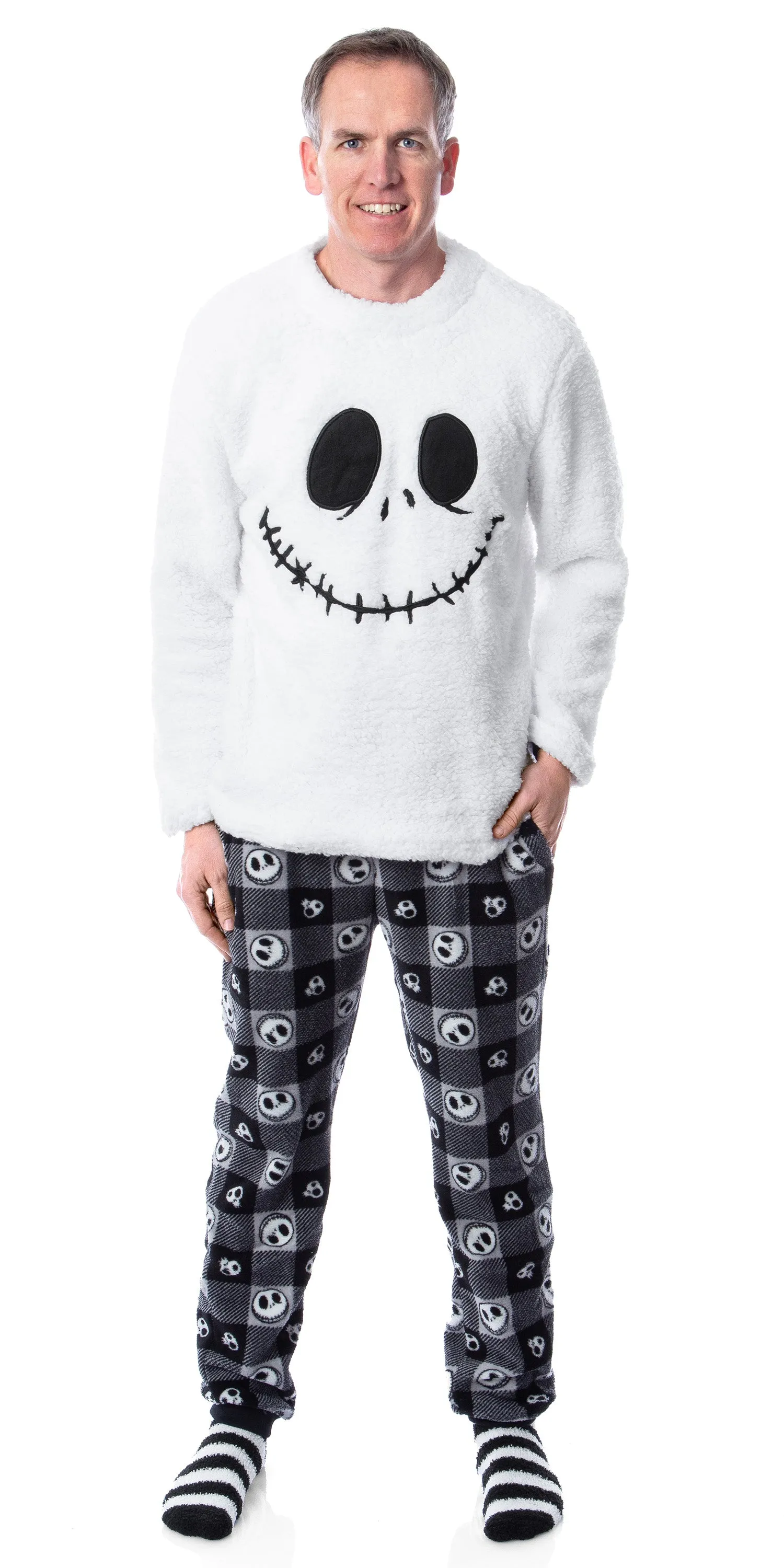 Nightmare Before Christmas Adult 3 Piece Gift Set Pajama Pants, Top , Socks