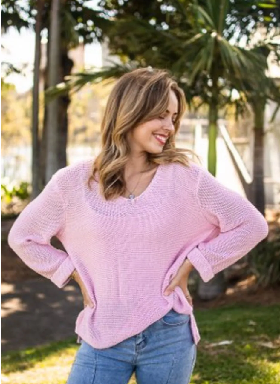 Nikki cotton Pink Knit