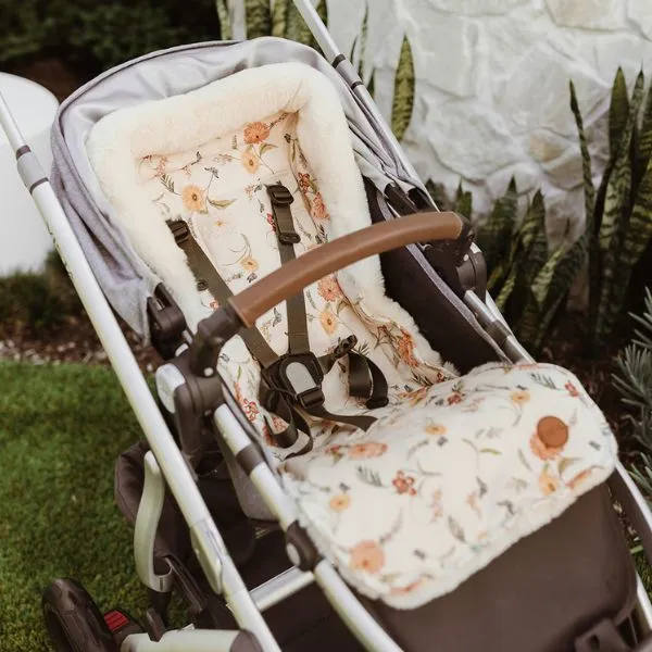 OiOi Reversible Cozy Fleece Pram Liner - Wildflower