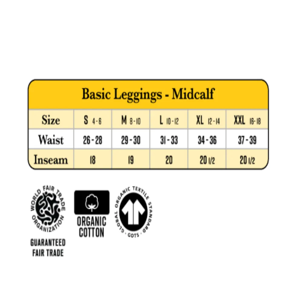 Organic Cotton Basic Leggings - Midcalf