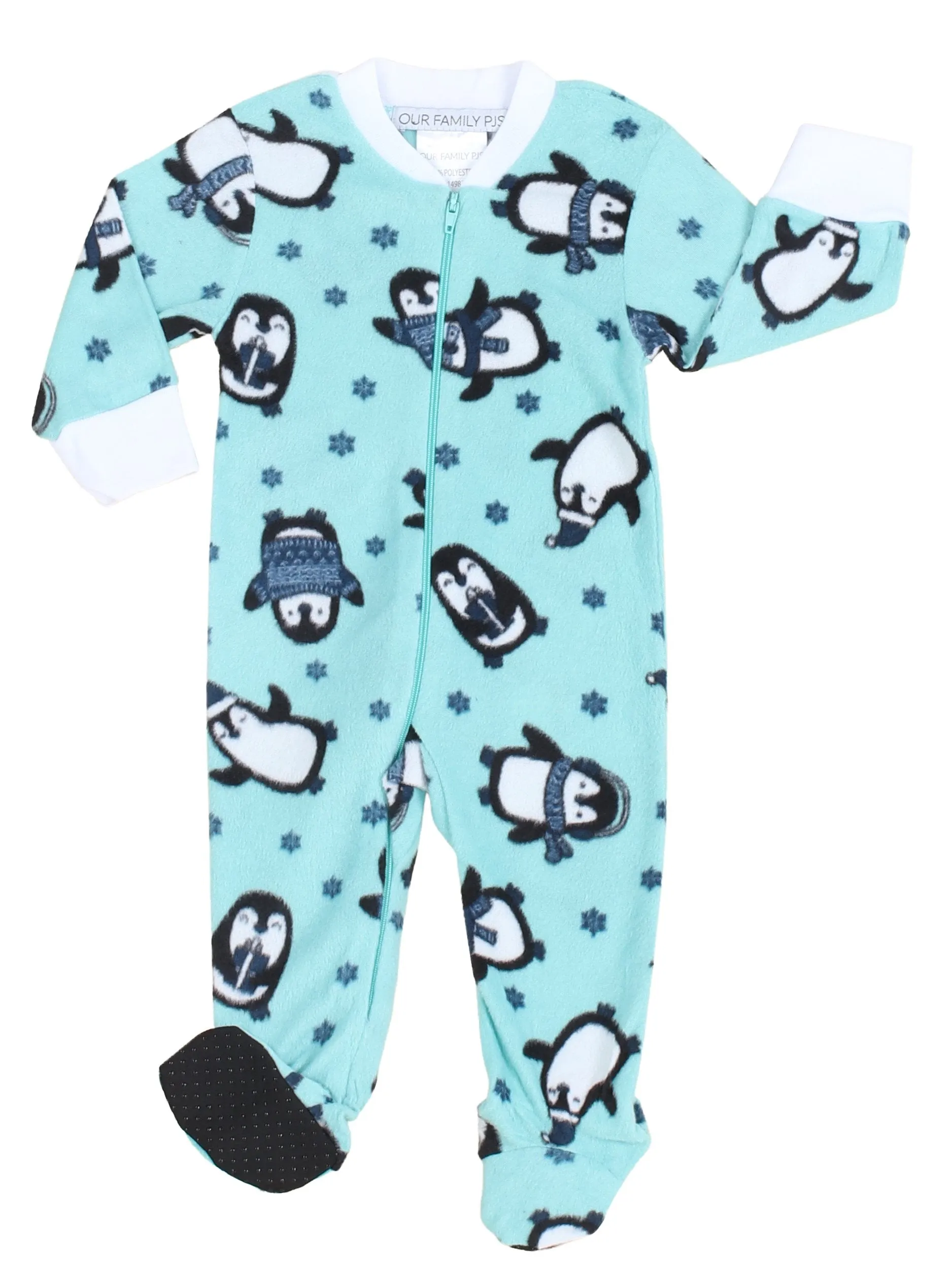 Our Family Pjs Christmas Family Matching Fleece Penguins Pajama Sets