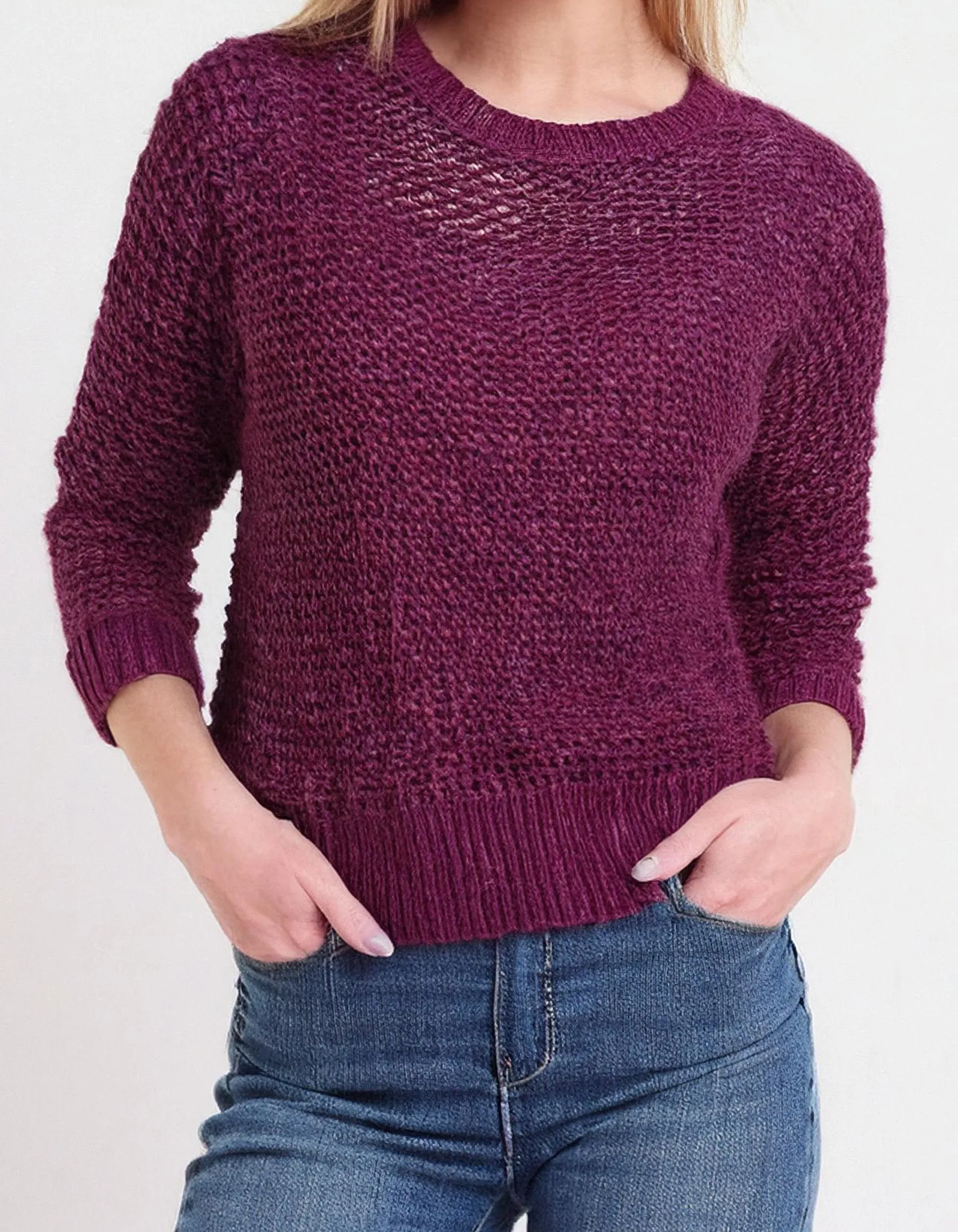 Plum Crewneck Sweater