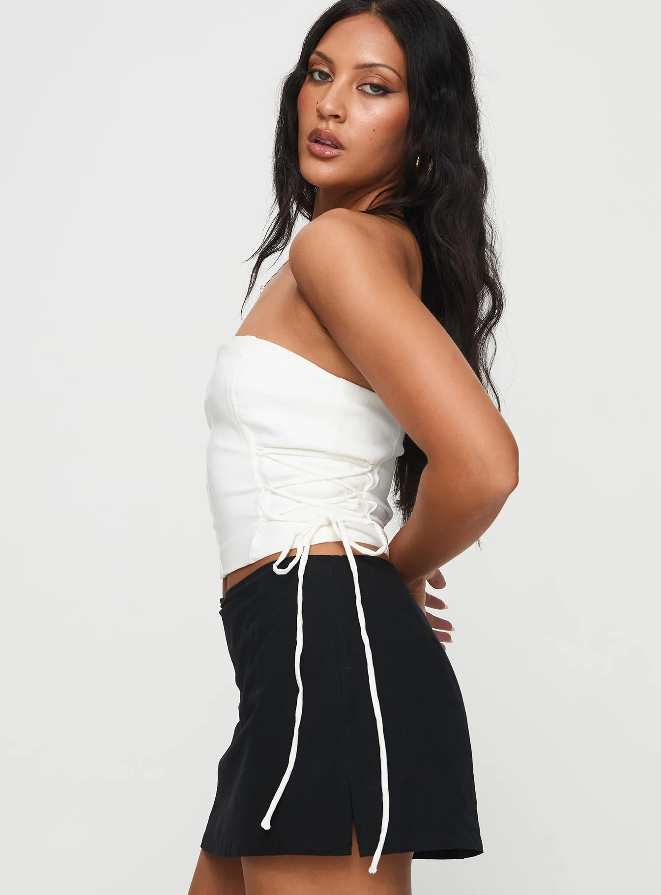 Poppet Strapless Top White