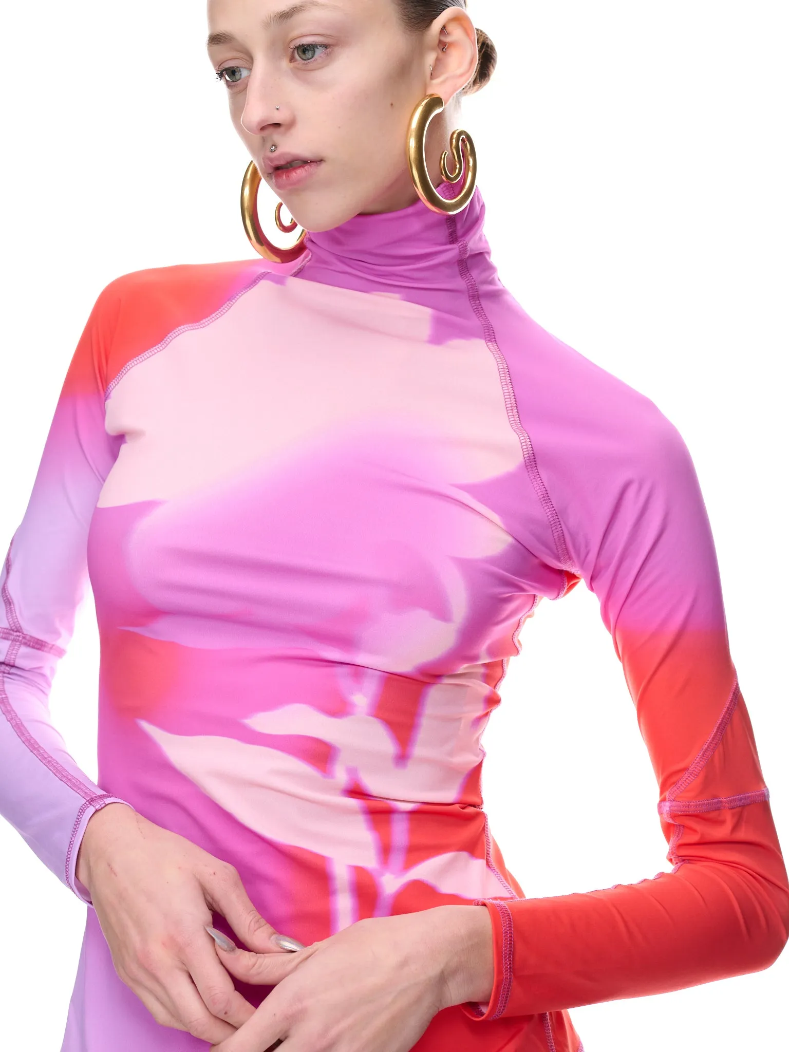 Printed Turtleneck (TP50-5-PINK-ROSA)