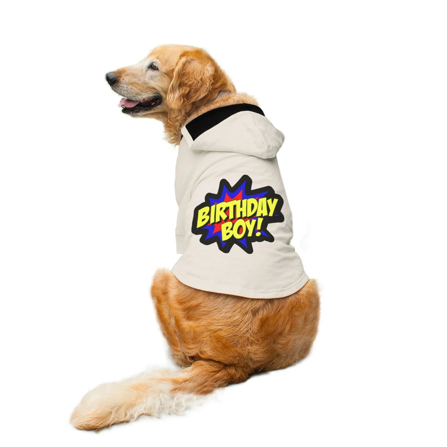 "Birthday Boy" Printed Dog Hoodie Jacket