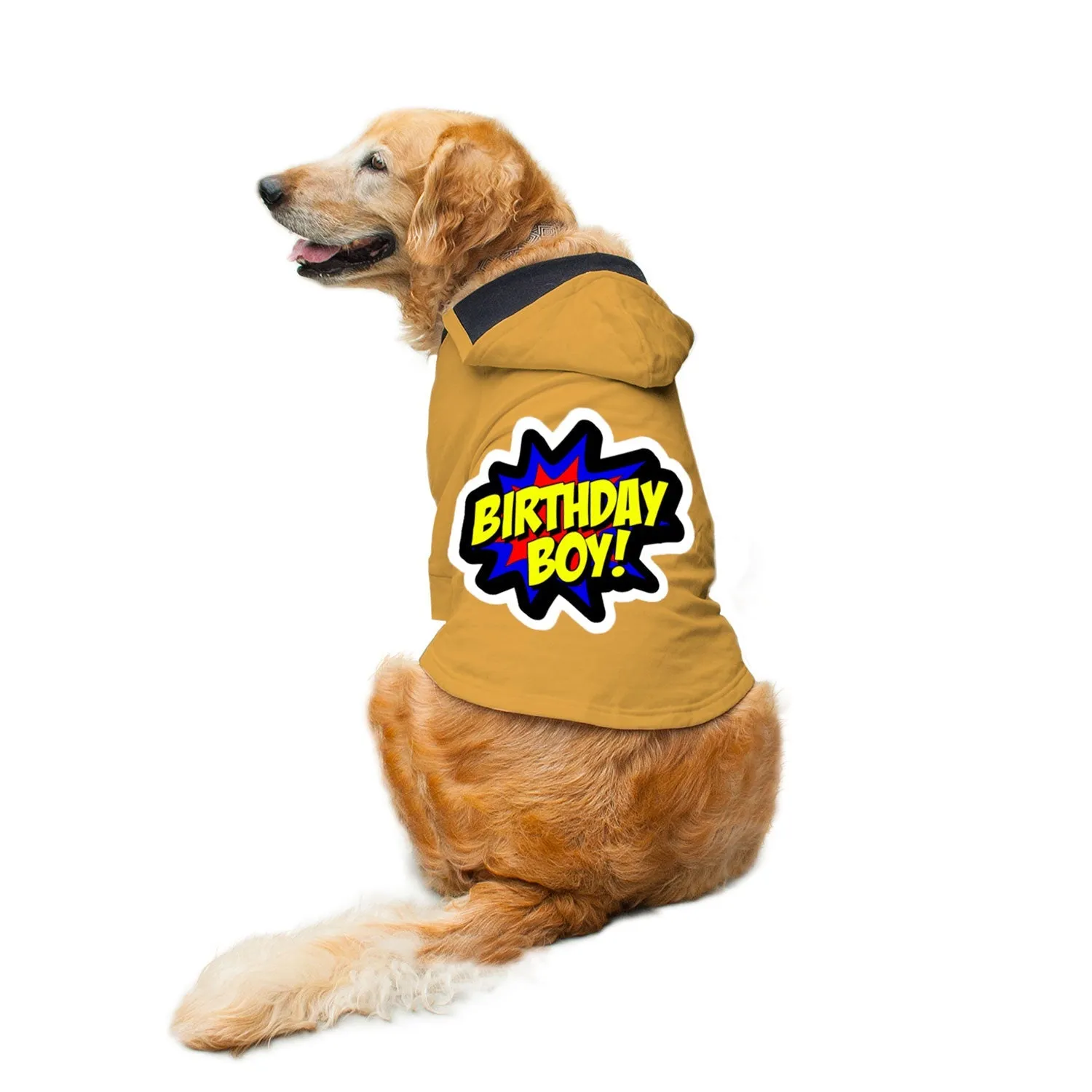 "Birthday Boy" Printed Dog Hoodie Jacket