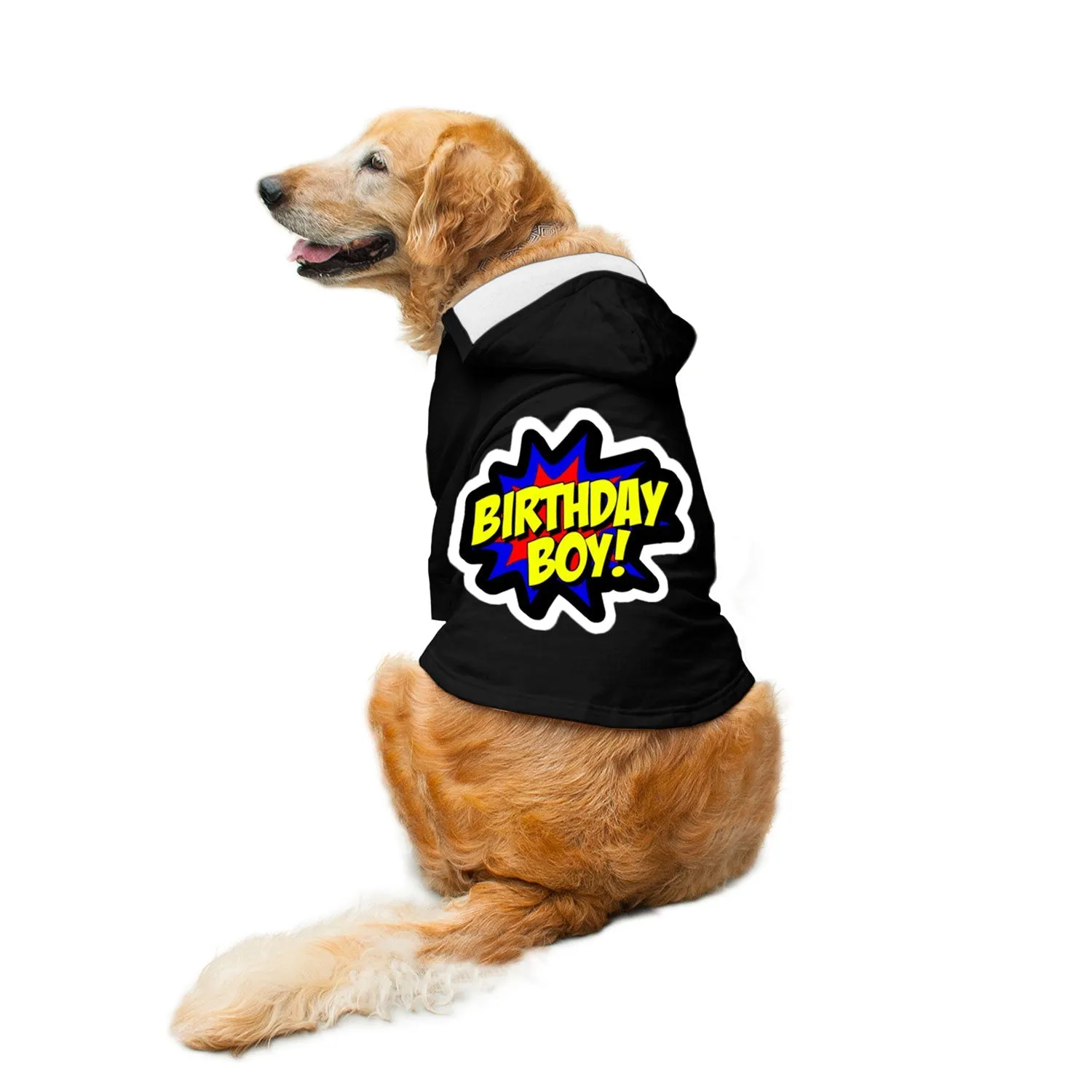 "Birthday Boy" Printed Dog Hoodie Jacket