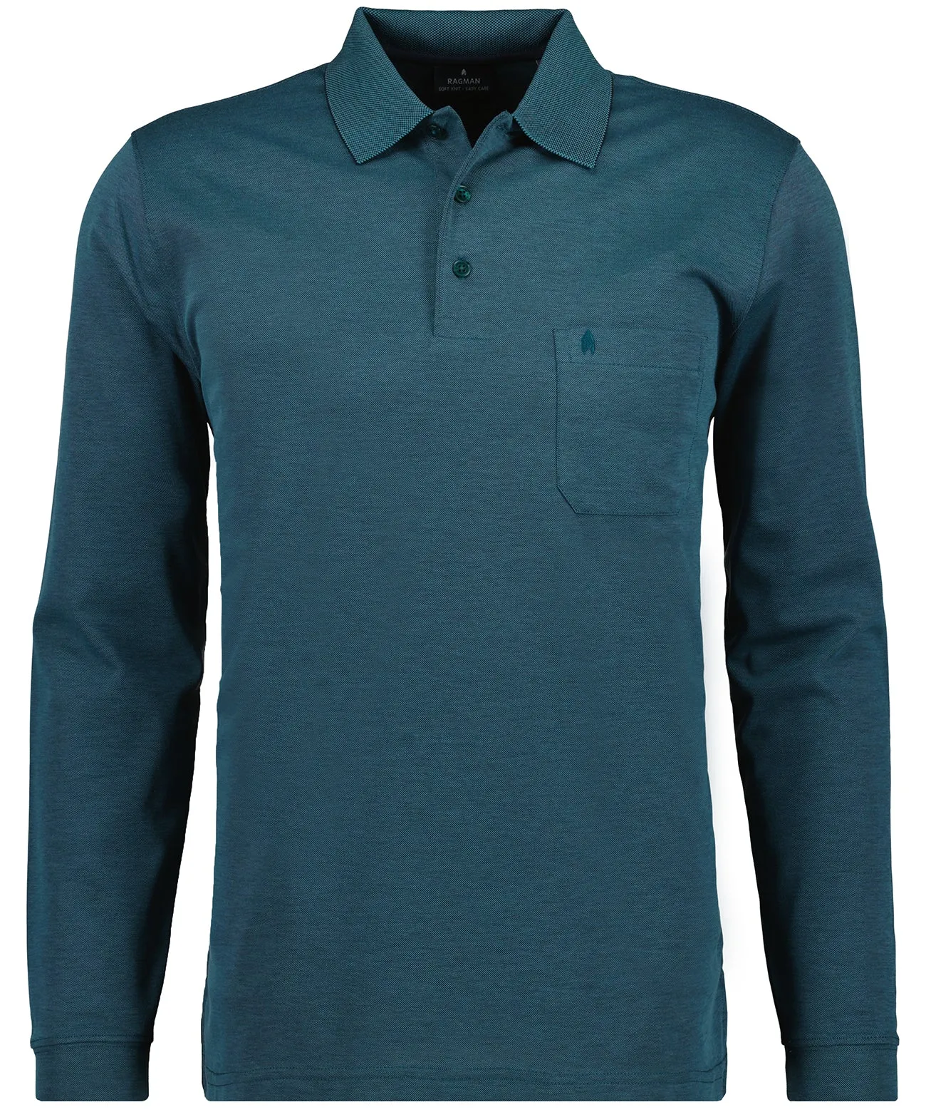 RAGMAN Softknit-Polo langarm